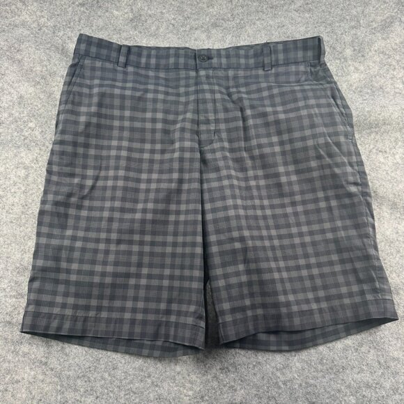 Nike Other - Nike Golf Shorts Mens Size 36 Gray Check Plaid Chino DriFit Performance Athletic
